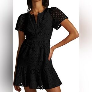 Black Eyelet Dress